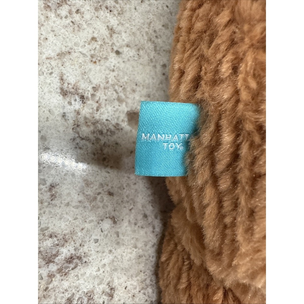 The Manhattan Toy Company Brown Ribbed Spice Teddy Bear Stuffed Animal 14" Plush - Picture 8 of 12